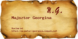 Majsztor Georgina névjegykártya
